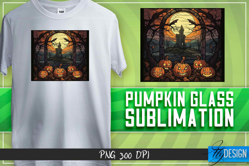 pumpkin-glass-sublimation-t-shirt-design