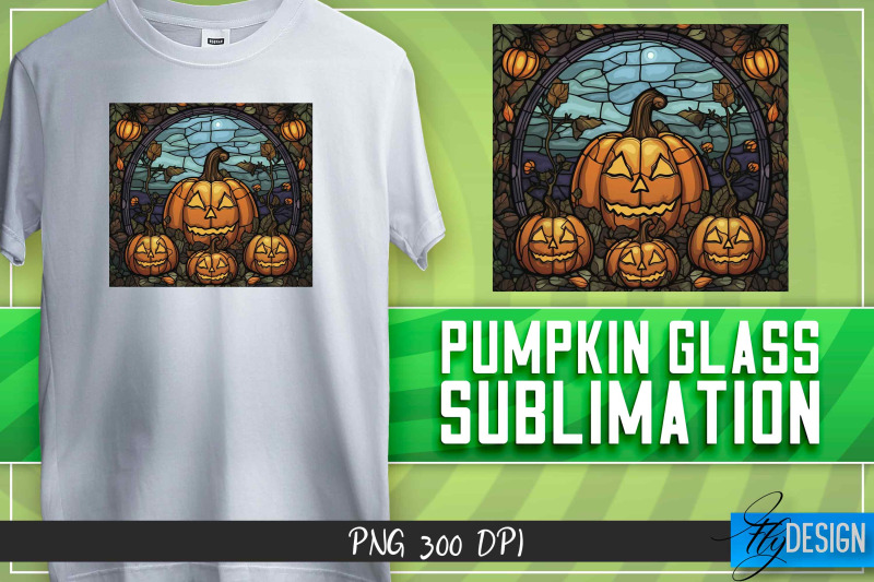 pumpkin-glass-sublimation-t-shirt-design