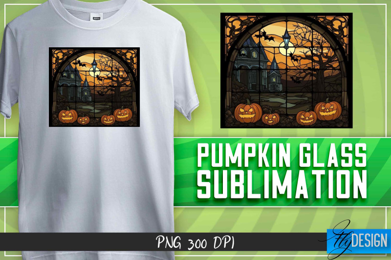 pumpkin-glass-sublimation-t-shirt-design