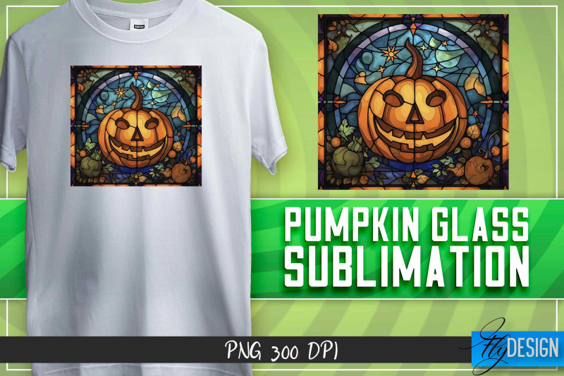 pumpkin-glass-sublimation-t-shirt-design