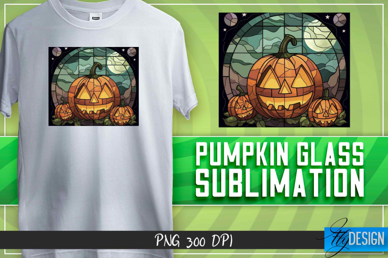 pumpkin-glass-sublimation-t-shirt-design