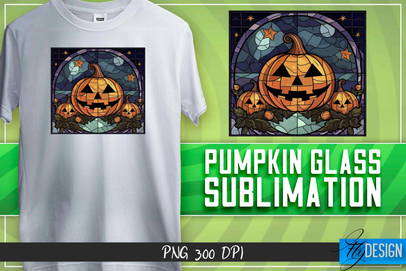 pumpkin-glass-sublimation-t-shirt-design