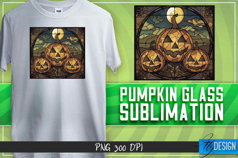 pumpkin-glass-sublimation-t-shirt-design