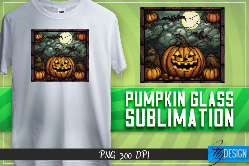 pumpkin-glass-sublimation-t-shirt-design