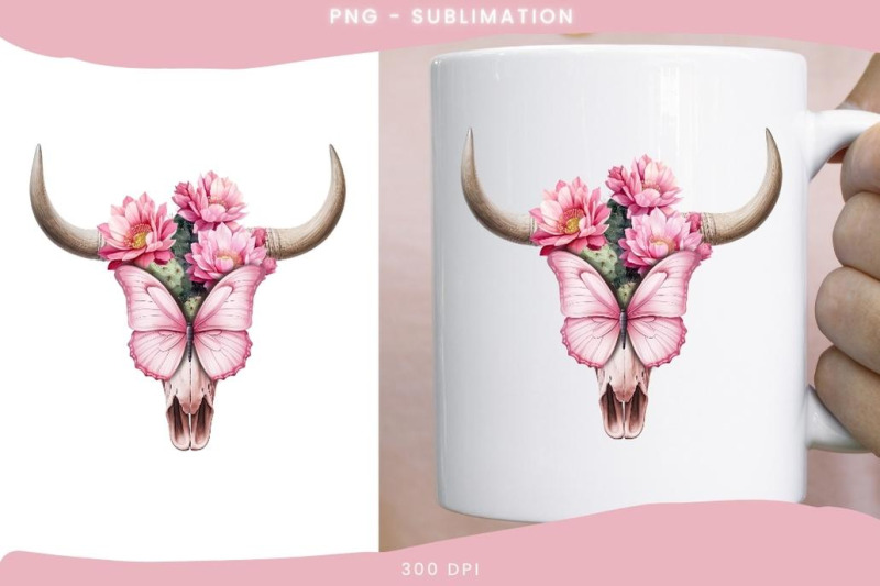 western-floral-cow-skull-png-with-butterfly