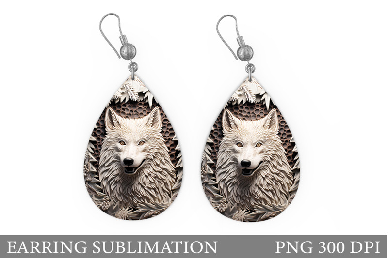 wolf-teardrop-earring-design-wolf-earring-sublimation