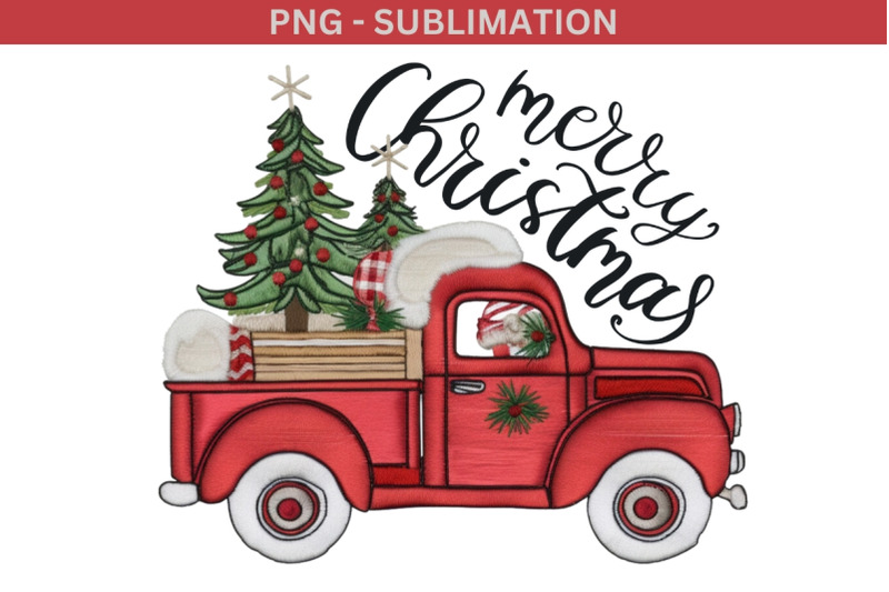 merry-christmas-red-truck-png-sublimation-digital-download