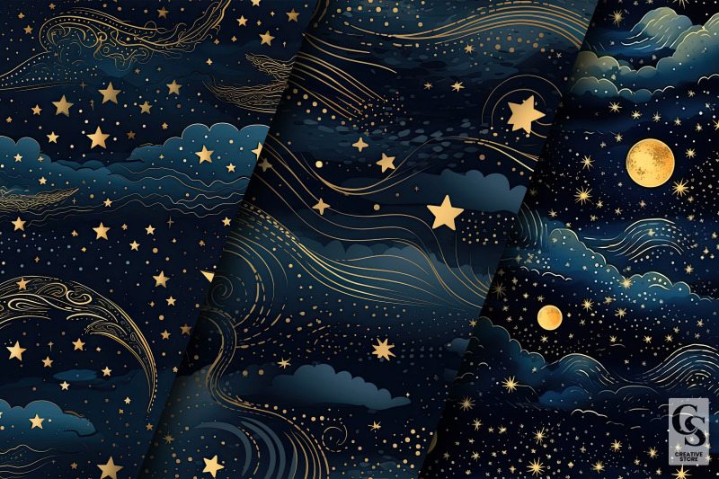 celestial-night-stars-digital-paper-patterns