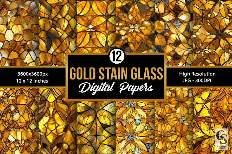 gold-stained-glass-seamless-pattern-digital-papers