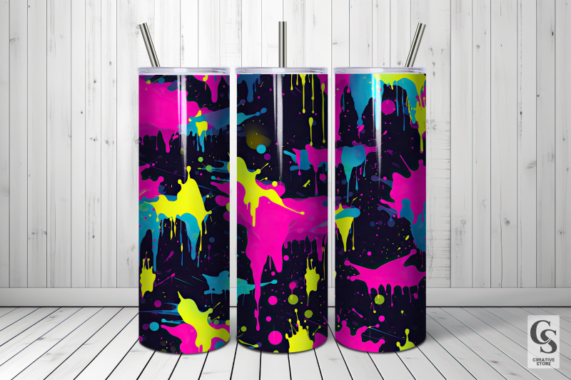 neon-paint-splashes-seamless-patterns