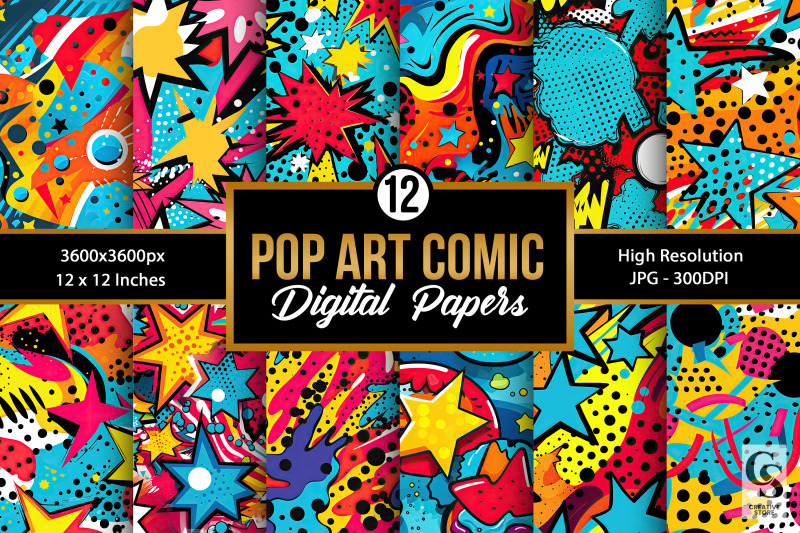 abstract-comic-pop-art-seamless-pattern-digital-papers
