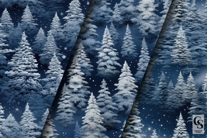 snowy-winter-pine-trees-seamless-pattern-digital-papers