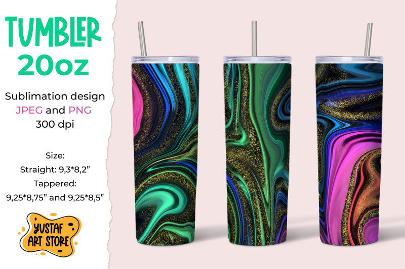 neon-fluid-art-tumbler-marble-tumbler-sublimation