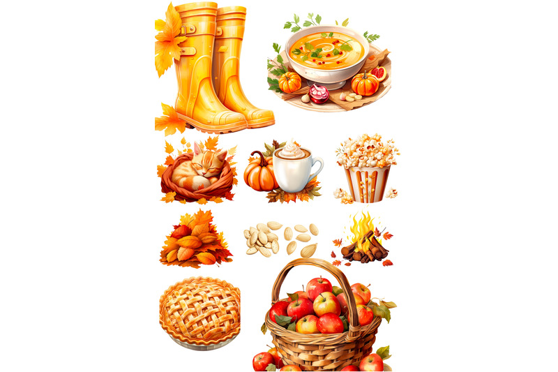 autumn-fall-bucket-list-icons-png-clipart