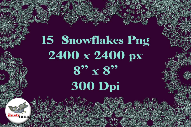 silver-green-christmas-snow-clipart