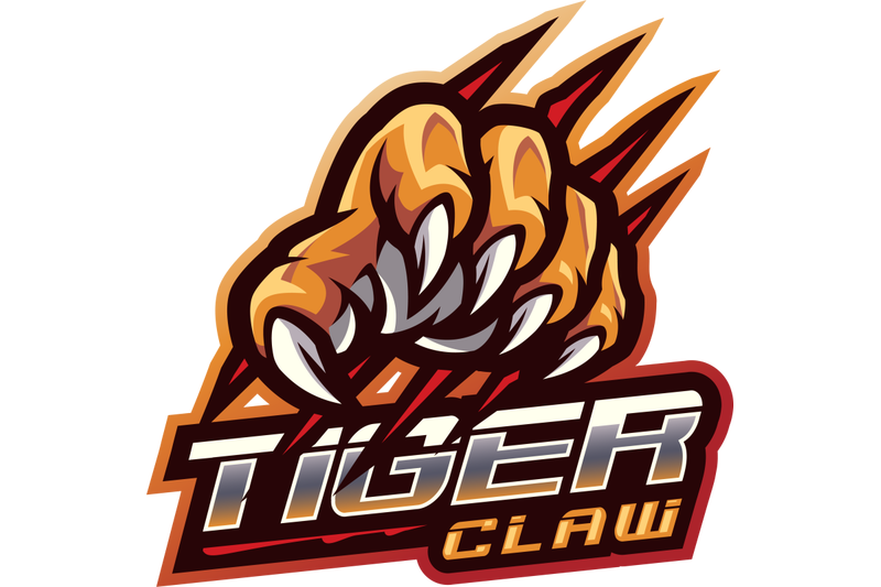 tiger-claw-esport-mascot-logo-design