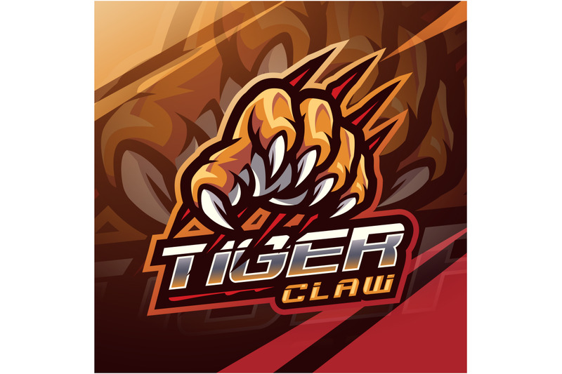 tiger-claw-esport-mascot-logo-design