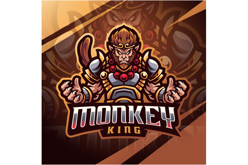 monkey-king-esport-mascot-logo-design