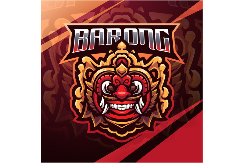 barong-esport-mascot-logo-design