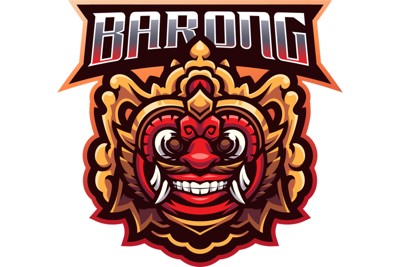 barong-esport-mascot-logo-design