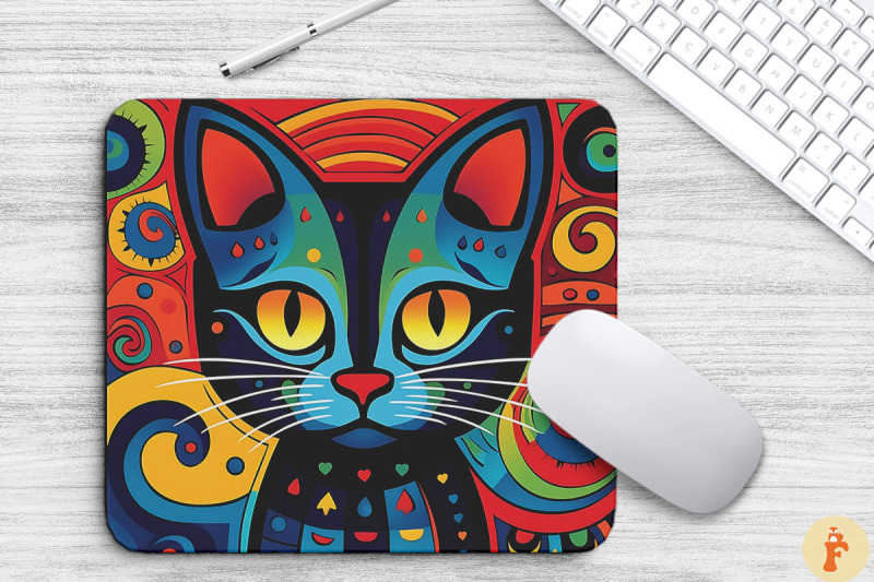 doodle-cat-pop-art-style-mouse-pad