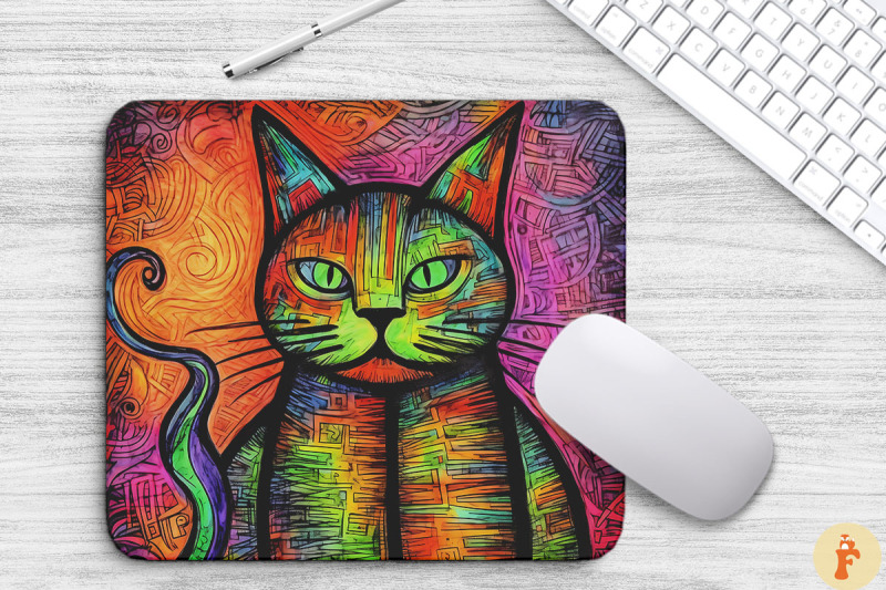 colorful-crayon-doodle-cat-mouse-pad