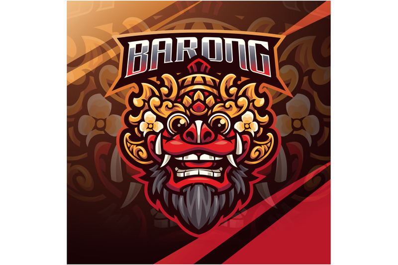 barong-esport-mascot-logo-design