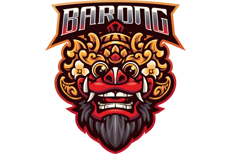 barong-esport-mascot-logo-design