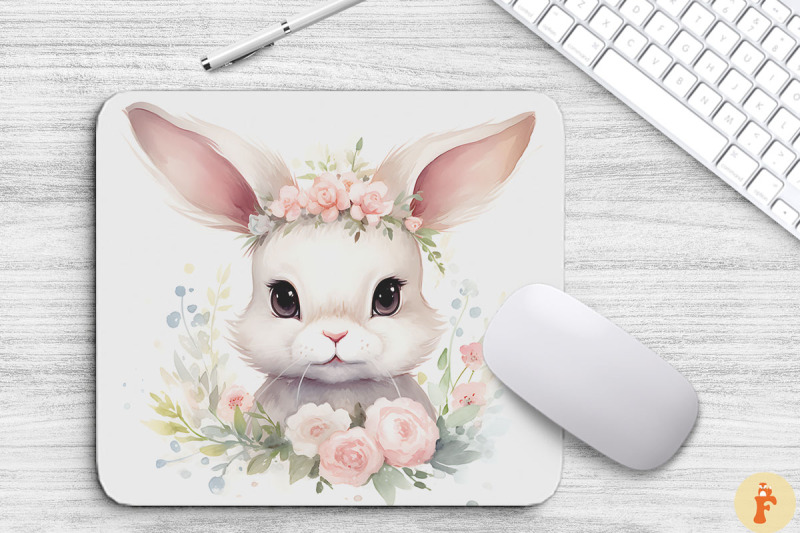 vintage-bunny-with-flowers-mouse-pad