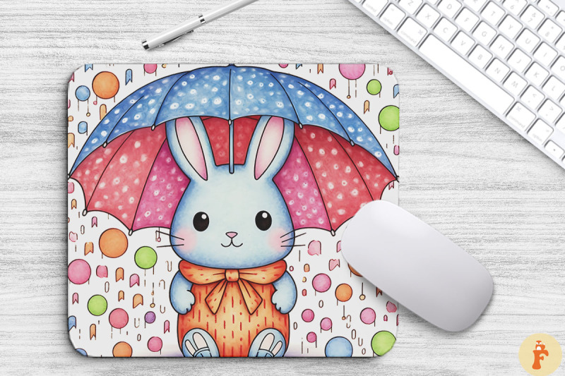 kawaii-rabbit-mouse-pad-design