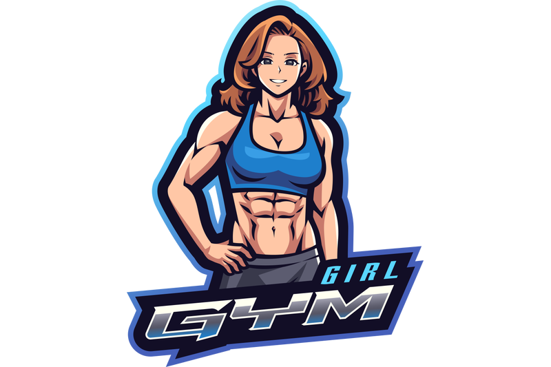 girl-gym-esport-mascot-logo-design