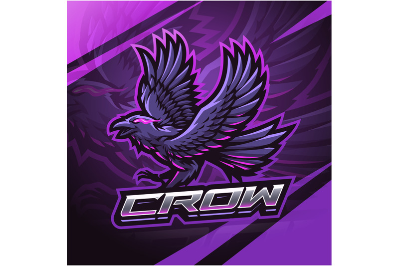 crow-esport-mascot-logo-design