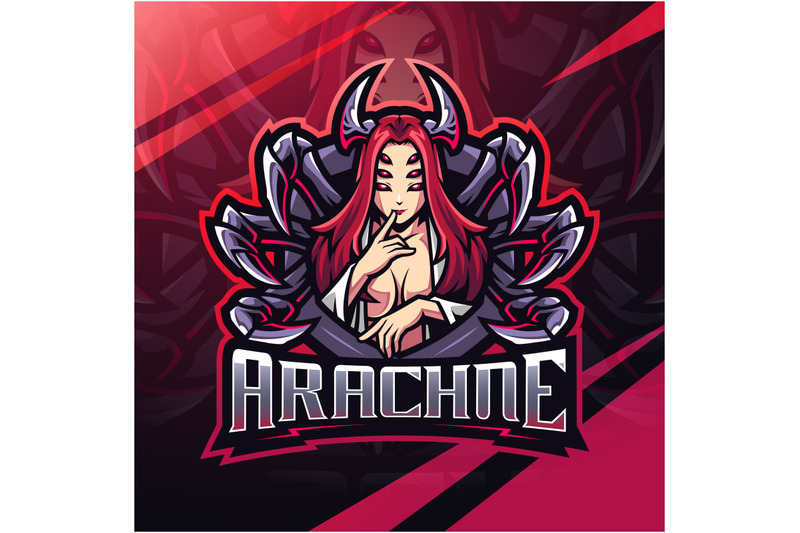 arachne-esport-mascot-logo-design