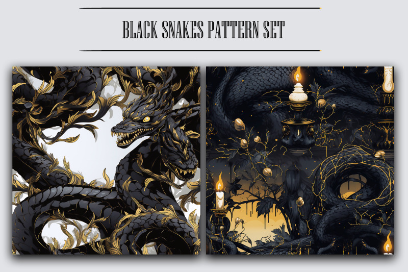 black-snakes-patterns-set-jpeg-8-ditgital-papers