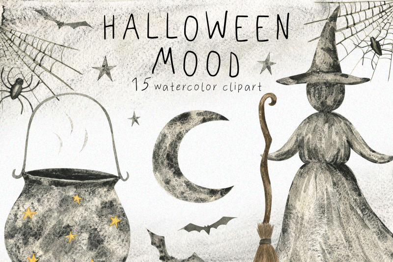 halloween-clipart-spooky-watercolor-witch-craft