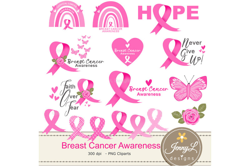 breast-cancer-awareness-digital-papers-and-pink-ribbon