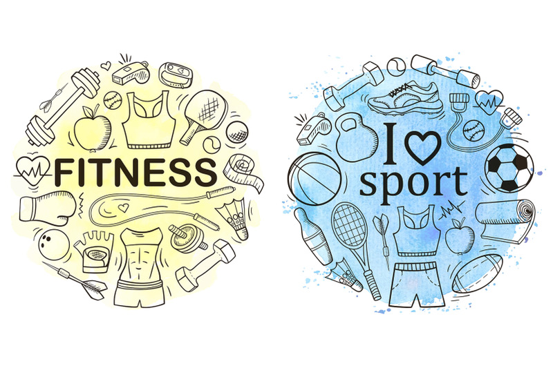 fitness-and-sport-doodle-design-kit