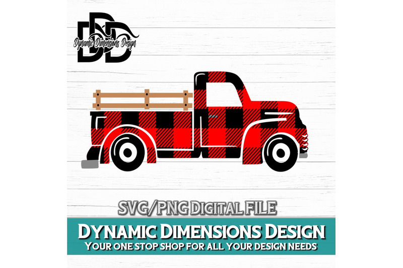 buffalo-plaid-truck-svg-plaid-vintage-truck-svg-farm-truck-svg-red