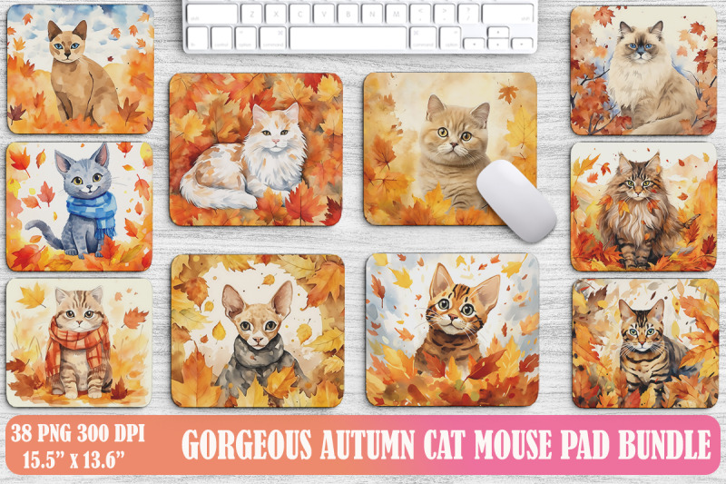 gorgeous-autumn-cat-mouse-pad-design