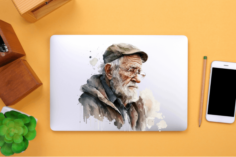 watercolor-old-man-clipart-bundle