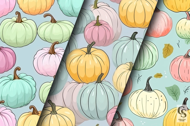 pastel-cute-pumpkins-pattern-digital-papers