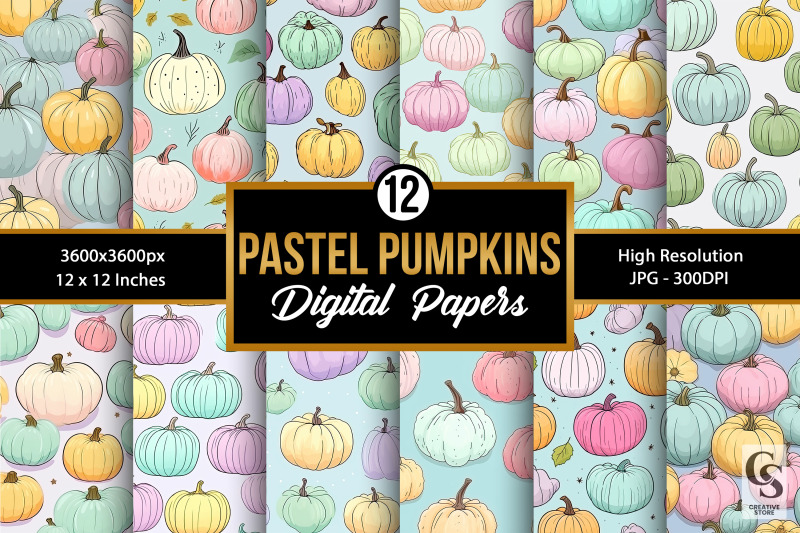 pastel-cute-pumpkins-pattern-digital-papers