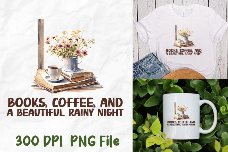 books-coffee-and-beautiful-rainy-night