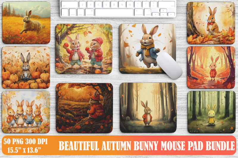 beautiful-autumn-bunny-mouse-pad-design