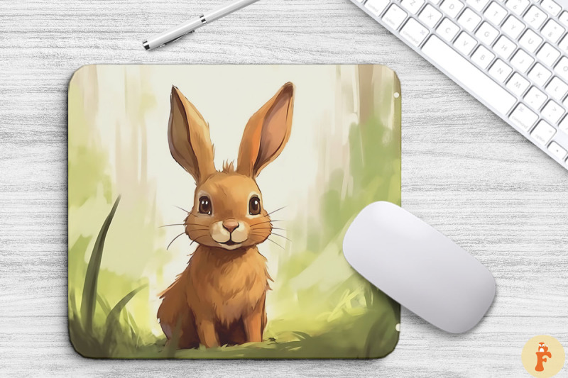 playful-rabbit-art-mouse-pad-design