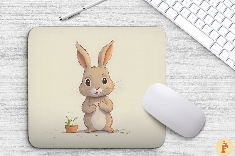 playful-rabbit-art-mouse-pad-design