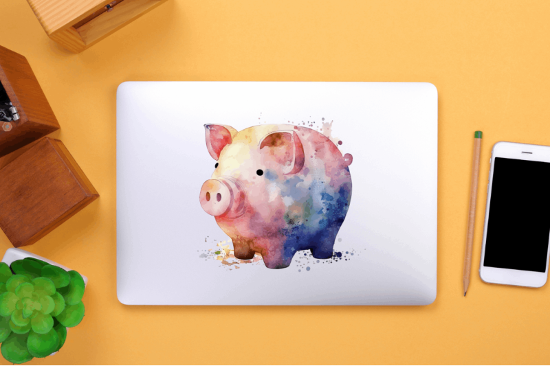 watercolor-piggy-bank-clipart-bundle