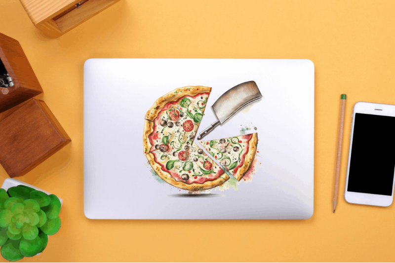 watercolor-pizza-cutter-clipart-bundle