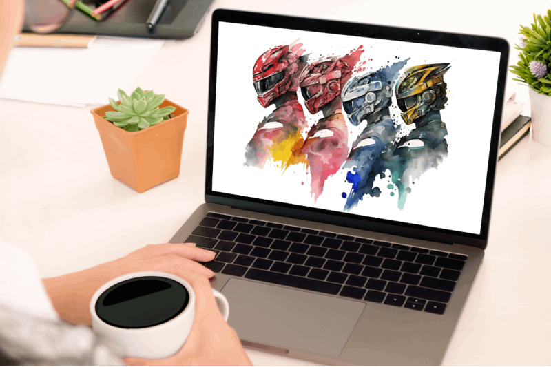 watercolor-power-rangers-clipart-bundle