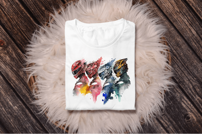 watercolor-power-rangers-clipart-bundle